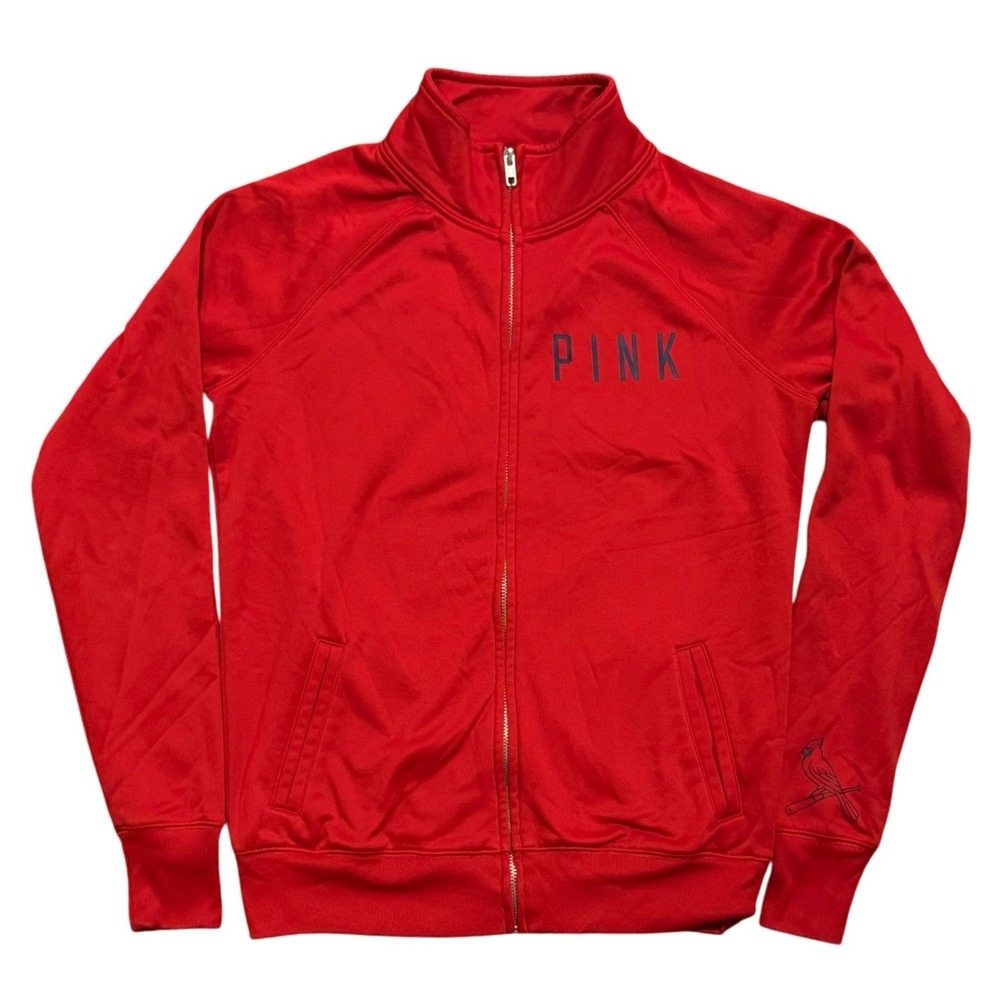Vintage Cardinals Baseball PINK Victoria Secret  Jacket Red Small